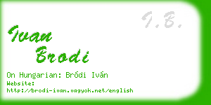 ivan brodi business card