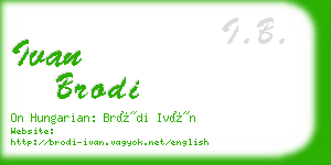 ivan brodi business card